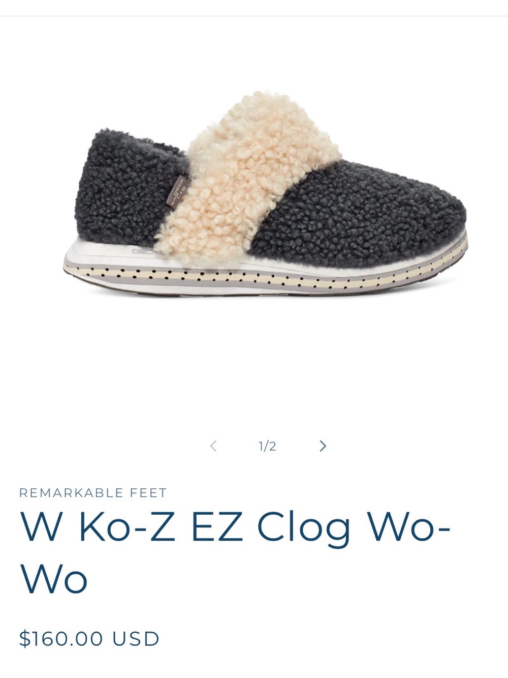 Women’s Slip-On Clog - Charcoal & Cream